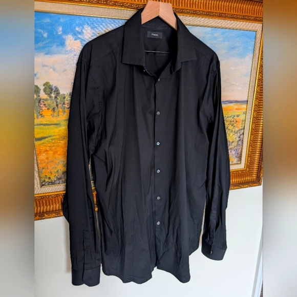 Theory Black Dress Shirt - Picture 1 of 4